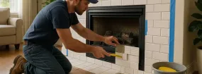 Repairing Cracked Fireplace Tiles Albion, Bolton